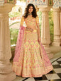 Myra Yellow Art Silk Embroidered Lehenga