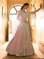 Myra Beautiful Sky Blue Crepe Embroidered Lehenga Choli
