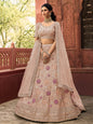 Myra Mauve Organza Embroidered Lehenga Choli