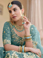 Myra Green Net Embroidered Lehenga