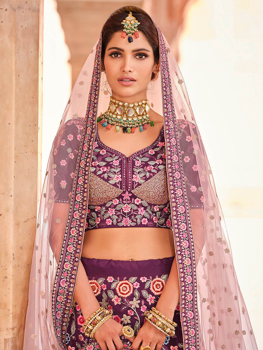 Myra Violet Designer Hand work Lehenga