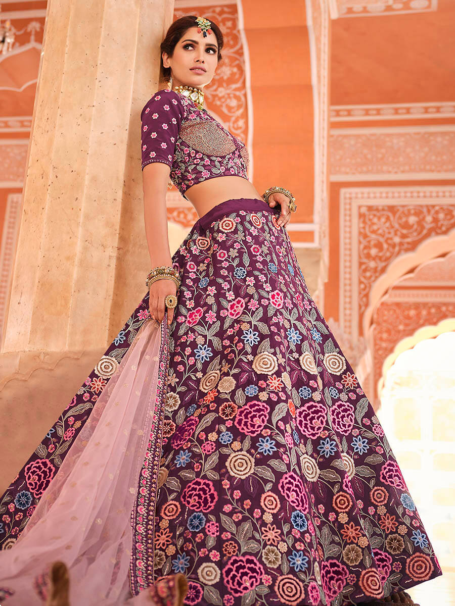 Myra Violet Designer Hand work Lehenga