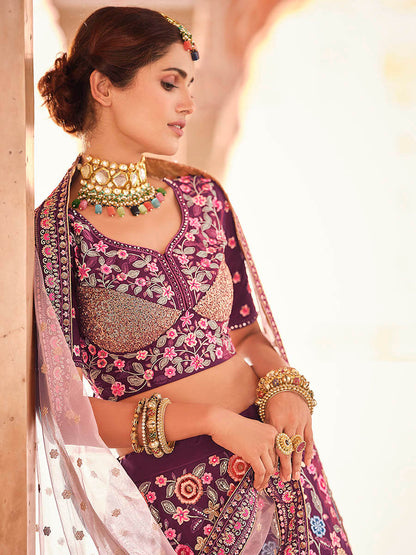 Myra Violet Designer Hand work Lehenga