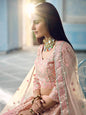 Myra Beautiful Peach Organza Embroidered Lehenga