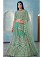 Myra Turquiose Organza Embroidered Lehenga