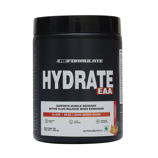 Reformulate Hydrate EAA I Supports Muscle Recovery | Zero Added Sugar | Improved Focus I Fluid Balance - Pine Apple