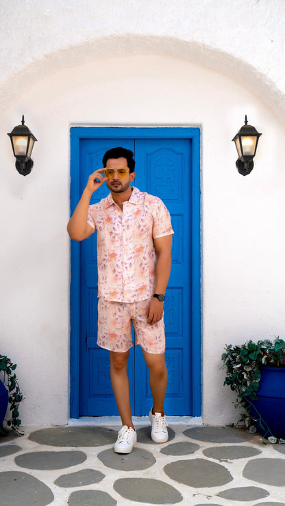 Noroke Linen Floral Co-ord Set Men