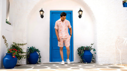 Noroke Linen Floral Co-ord Set Men