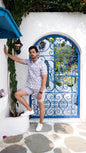 Noroke Sustainable fabric | Linen Cotton Linen Leaf Printed Co-ord Set Men
