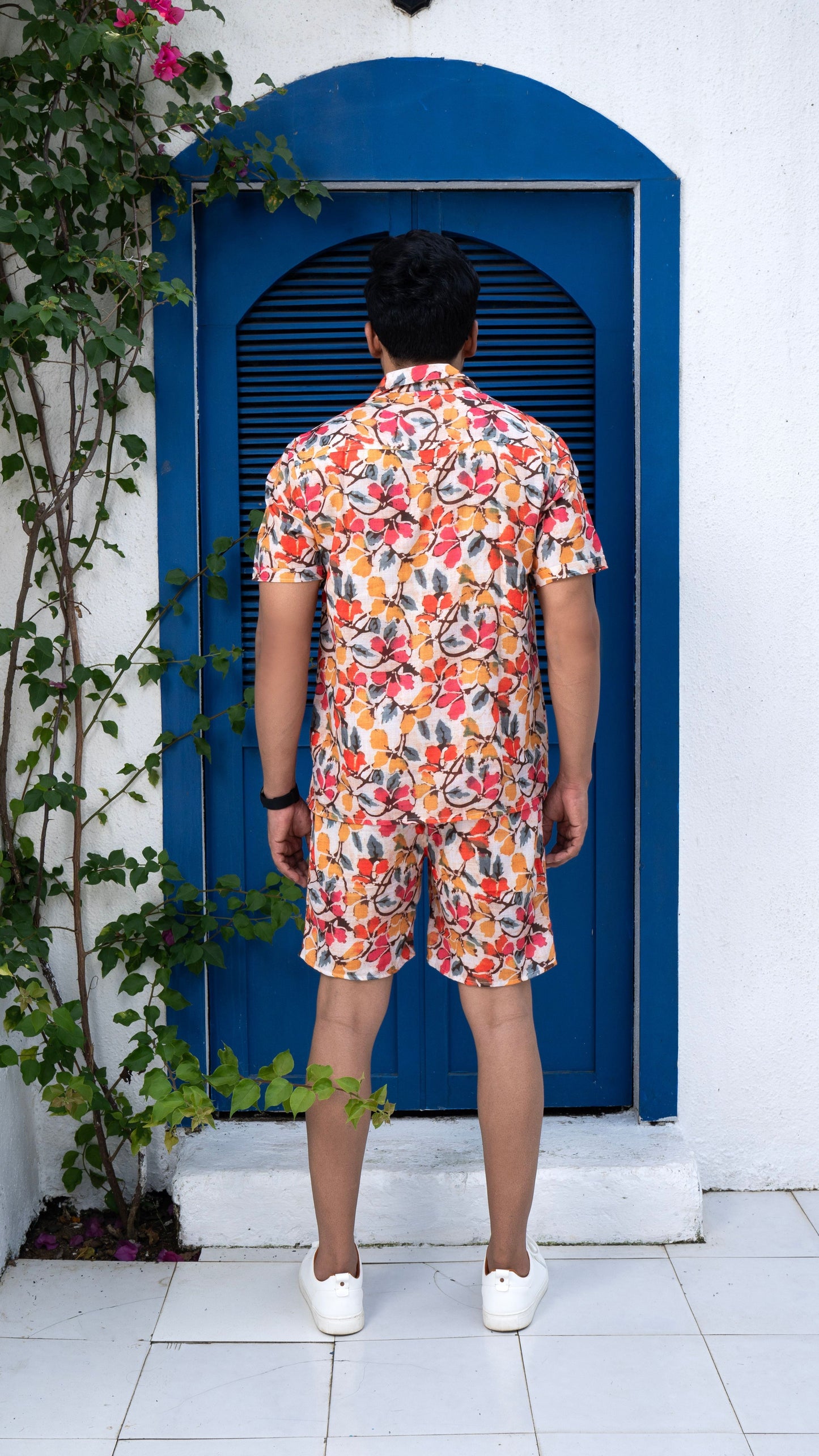 Noroke Sustainable fabric | Linen Linen Floral Print Co-ord Set Men