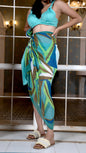 Noroke Modal Jade Geometric Sarong - Green