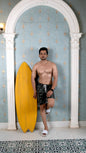 Noroke Sustainable fabric | Poly elastane Fish Patterned Men Board Shorts
