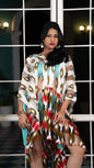 Noroke Silk Ikat Silk Beachwear Cover Up - Ikat Print
