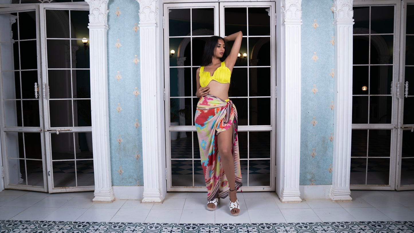 Noroke Modal Abstract Printed Sarong