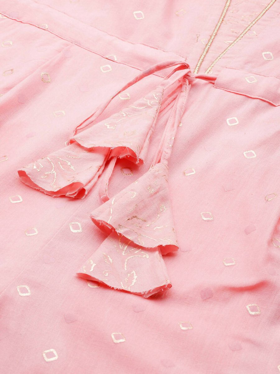 Ahalyaa Women Pink Printed Basic Jumpsuit