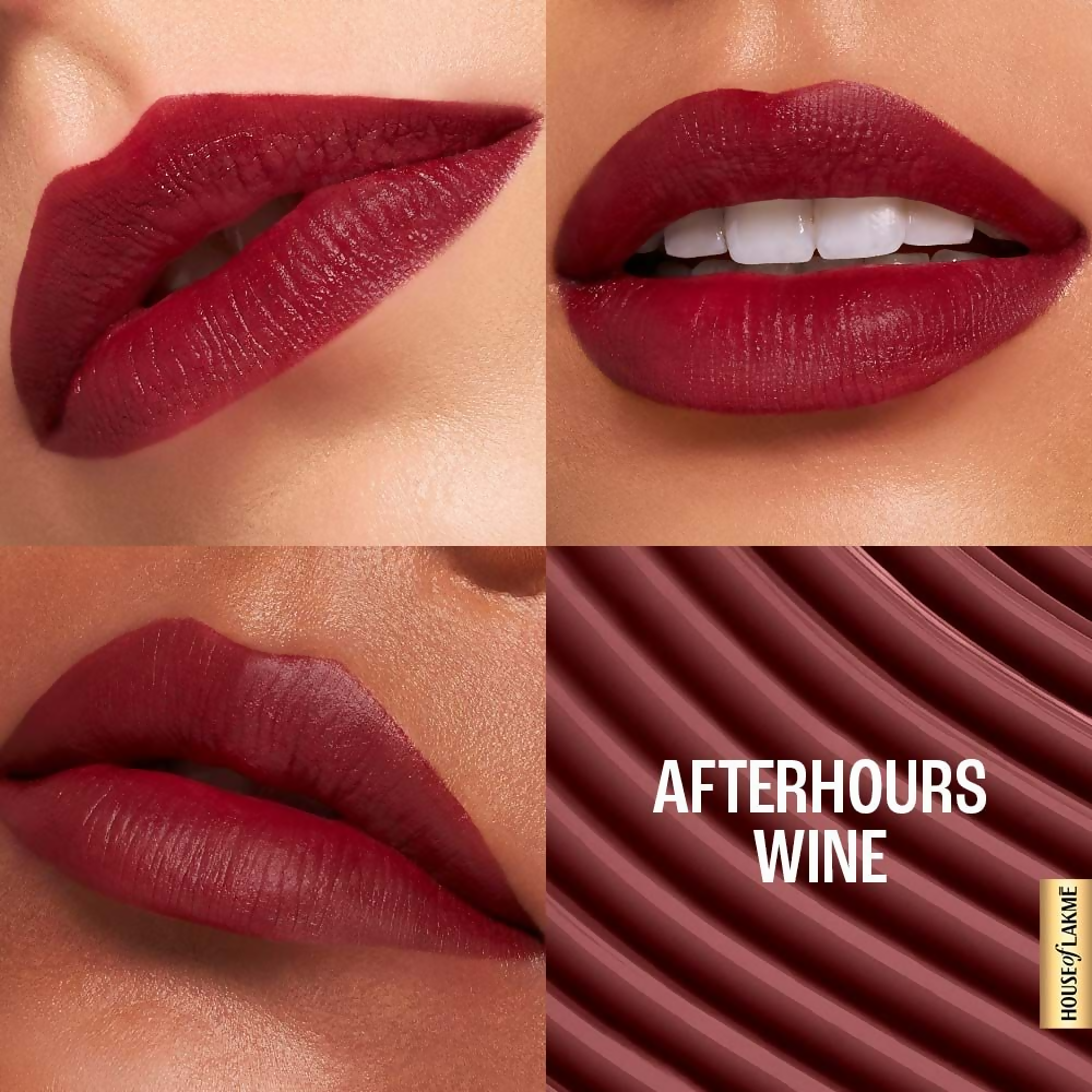 Lakme 9to5 Hya Matte Liquid Lipstick + Hyaluronic Acid - Afterhours Wine