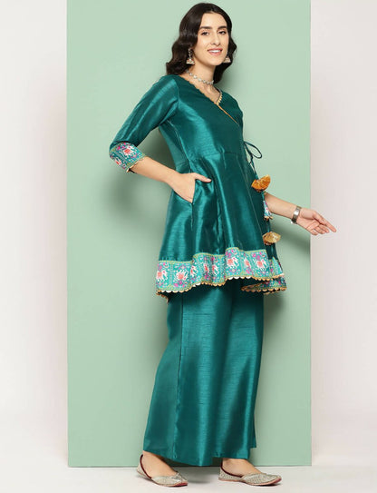 Ahalyaa Women's Traditional Wear Co-ods - Green