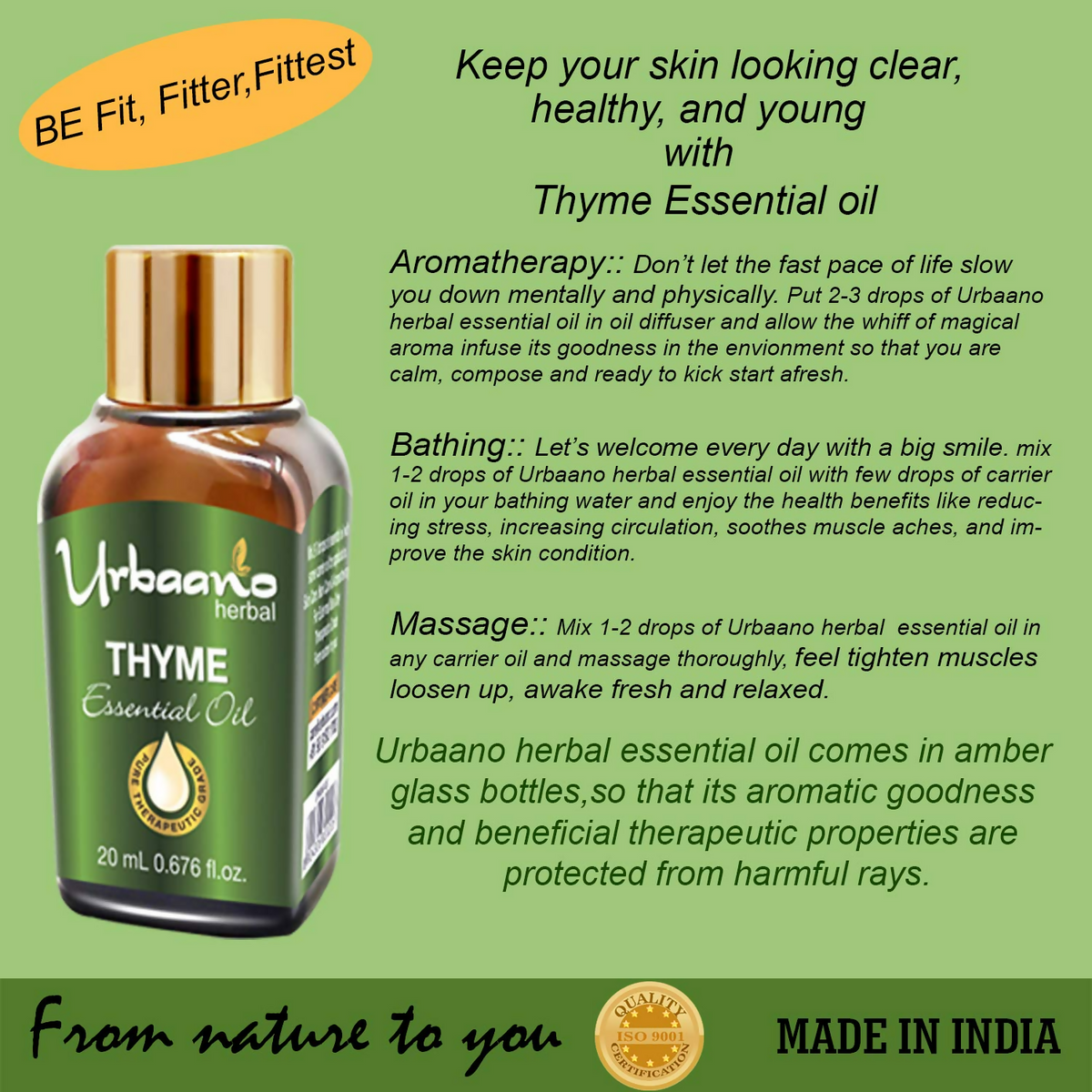 Urbaano Herbal Thyme Essential Oil