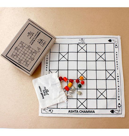 Ancient Living Chauka Bara Four-Player Game / Ashta Chamma