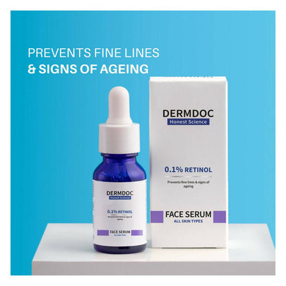 Dermdoc 0.1% Retinol Face Serum, Anti Ageing For All Skin Types
