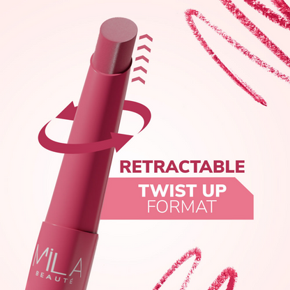 Mila Beaute Pout It Out Long Lasting & Matte Finish Lip Crayon Lipstick - Jasmine