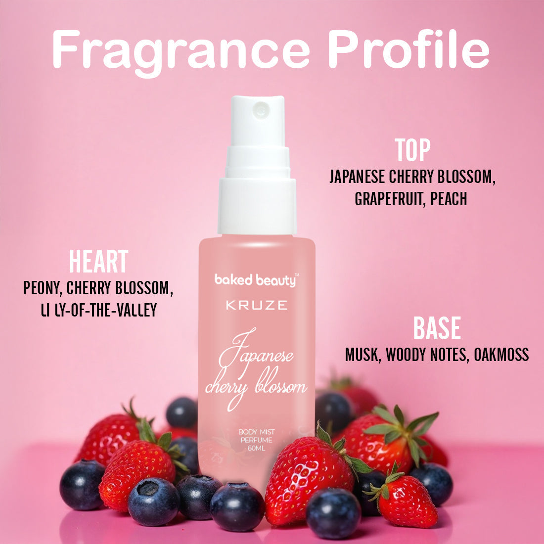 Baked Beauty Kruze Japanese Cherry Blossom Body Mist