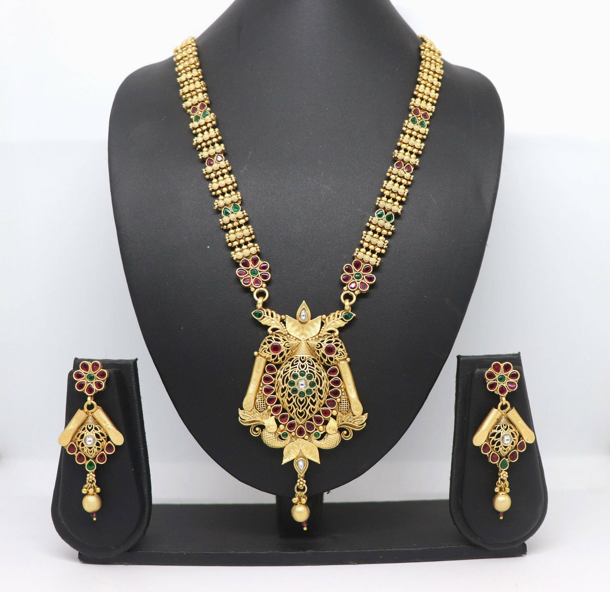 Joban Fashion Brass With Rajwadi Polish Necklace Set