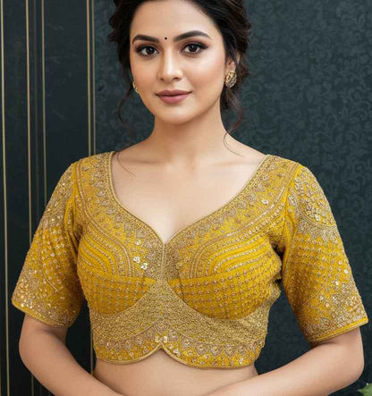 Heavy embroidery work blouse