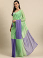 Ahalyaa Women's Traditional Semi Stitch Saree - Fluorescent Green