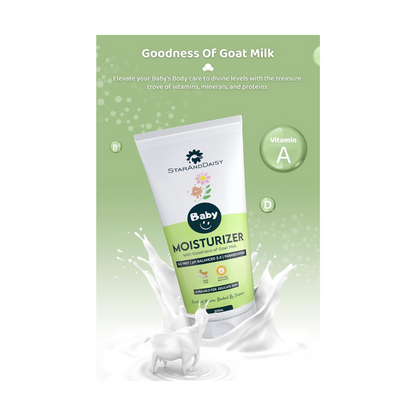 StarAndDaisy Baby Moisturizer with Shea Butter and Goat Milk, SLS Free & Paraben free with pH 5.5, Ultra Mild