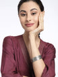 Mominos Fashion Oxidised Black Plated Plan Bangles