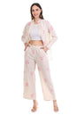 Jaitra Apparels Off White Embroidered Premium Pure Cotton Co-Ord Set For Women