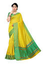 Vamika Yellow Cotton Silk Weaving Saree (Manipuri Yellow)