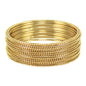 Gold-Polished Alloy Gold Ball Bangle Set - The Pari