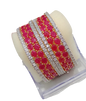 Gold-Polished Alloy Designer Ruby Combo Of Ad Bangles - The Pari
