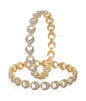 Gold-Polished Alloy Designer American Diamond Bangle Set - The Pari