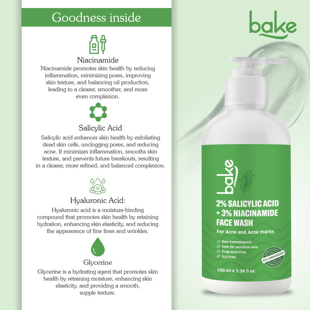 Bake 2% Salicylic Acid & 3% Niacinamide Face Wash