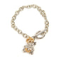 Silver-Plated Alloy Silver Teddy Charm Bracelet - The Pari