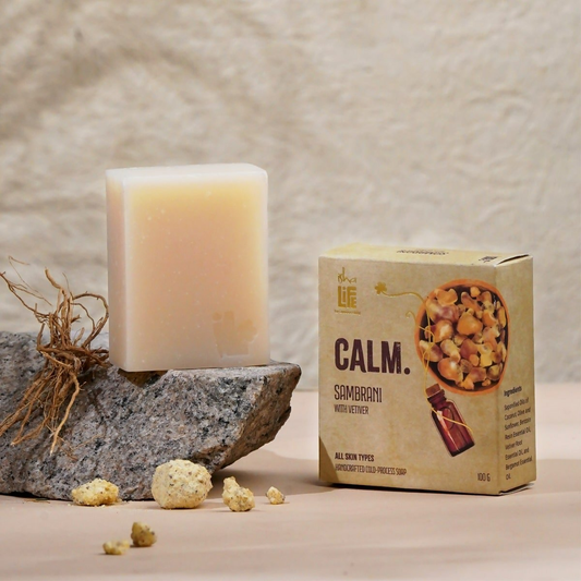 Isha Life Calm. Sambrani With Vetiver Handcrafted Soap