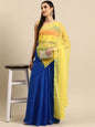 Ahalyaa Women's Traditional Semi Stitch Saree - Blue