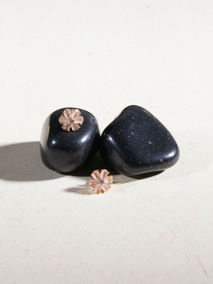 stone stud (peach) - Ruby Raang