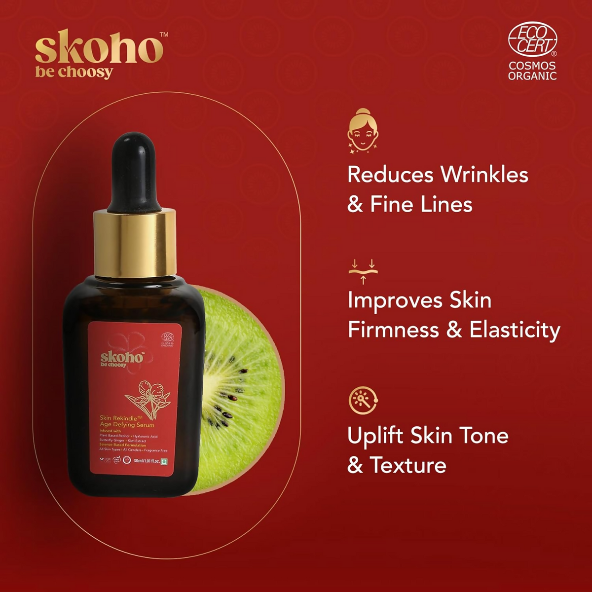 SKOHO Retinol Based Anti Aging Organic Face Serum