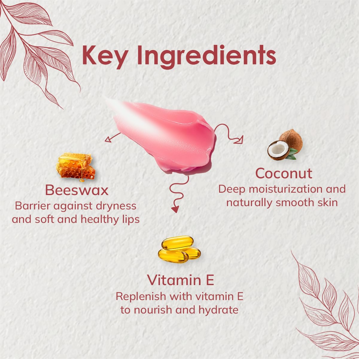 NatAura Lip Balm Beeswax & Vitamin E