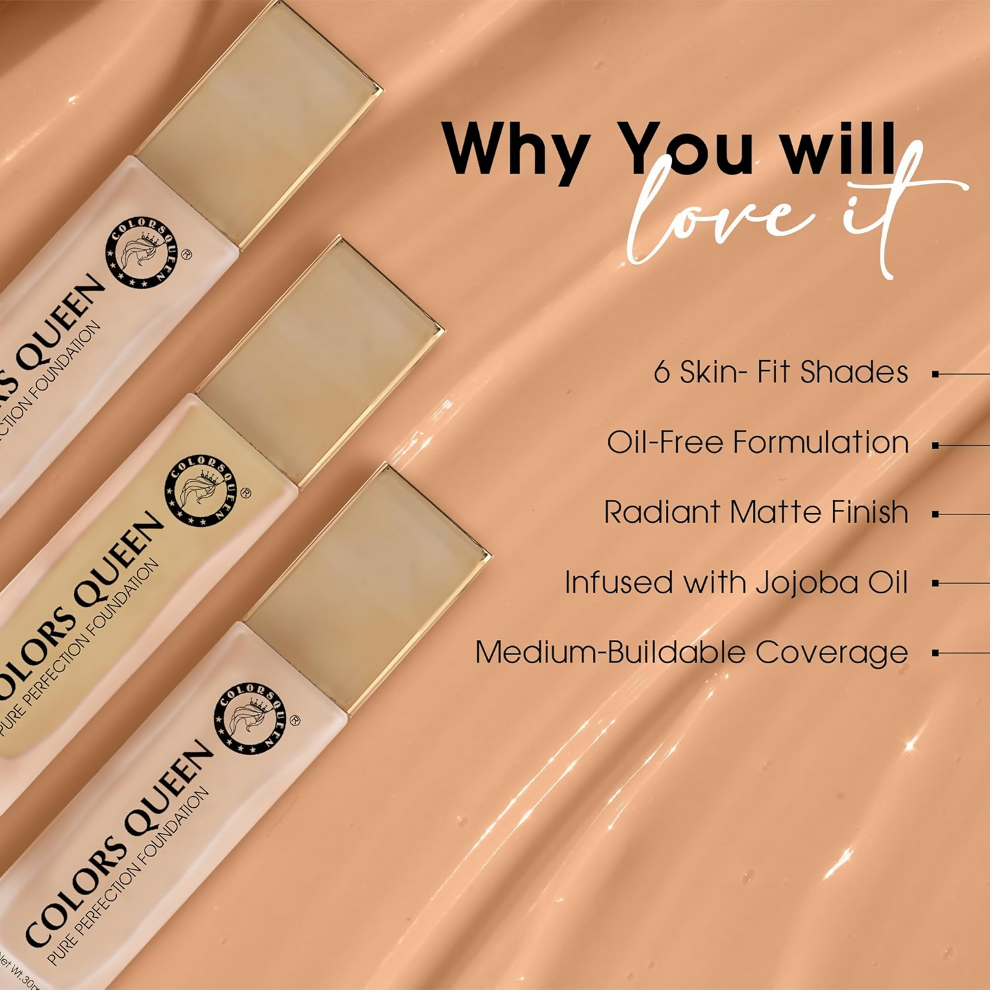 Colors Queen Pure Perfection Foundation – 05 Classic Ivory