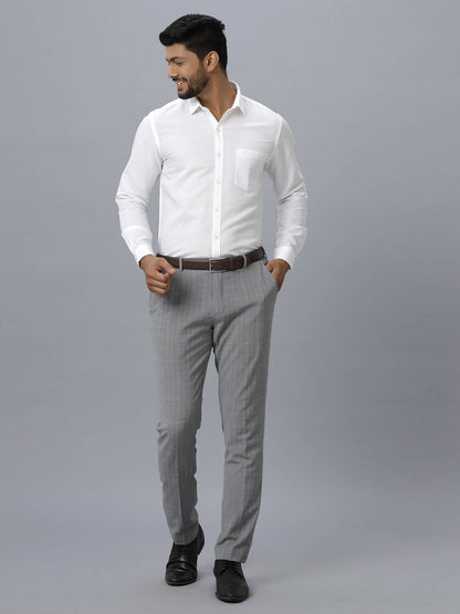 Ramraj Cotton Mens Full Sleeve White Shirt Plus Size - Justice White