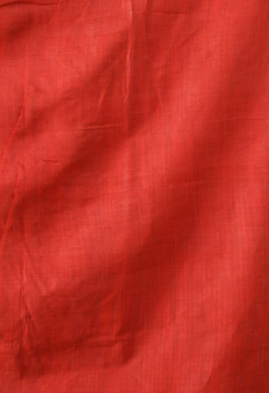 Mominos Fashion Moeza Black & Red Bhagalpuri Handloom Ikat Pure Cotton Saree with unstitched Blouse piece