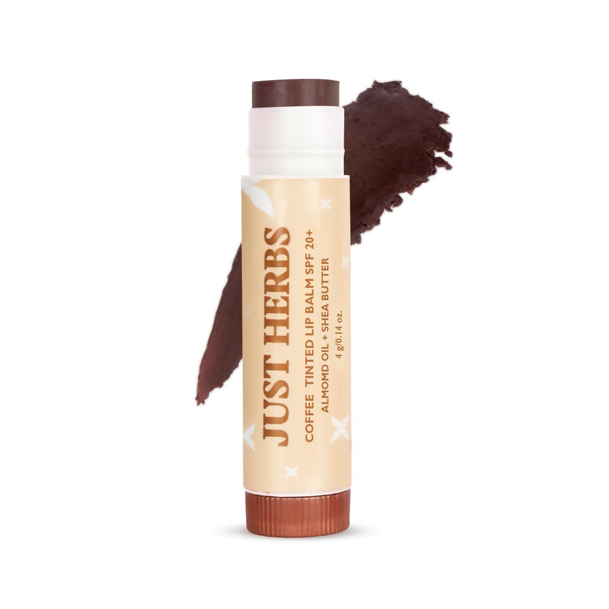 Just Herbs Coffee Tinted Lip Balm with SPF 20+ for Dark Lips to Lighten