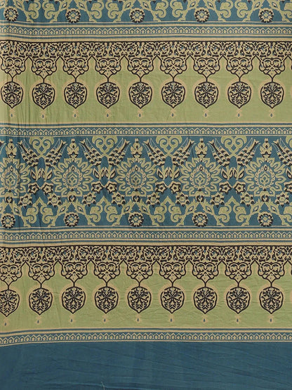 Yufta Blue Printed Saree
