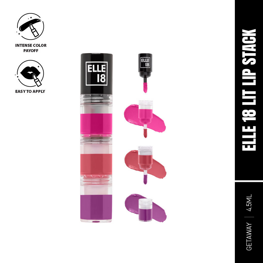 Elle 18 Lit Lip Stack Liquid Lipstick - Getaway