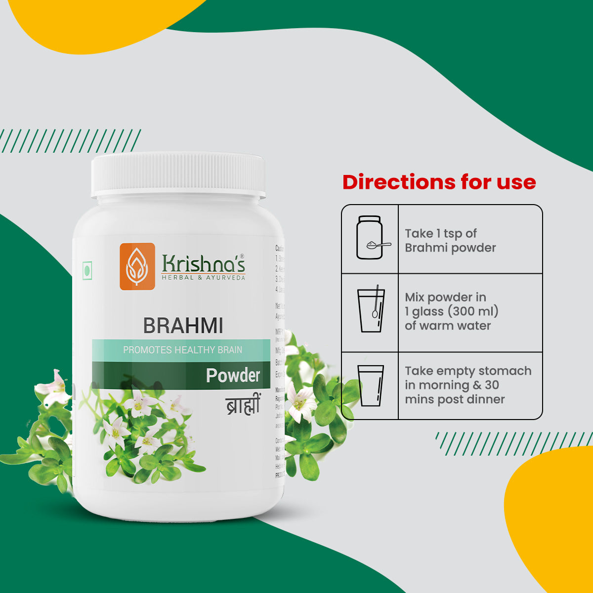 Krishna'S Herbal & Ayurveda Brahmi Powder